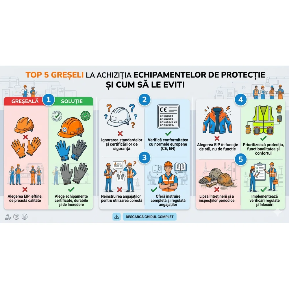Top 5 greseli la achizitia echipamentelor de protectie si cum sa le eviti
