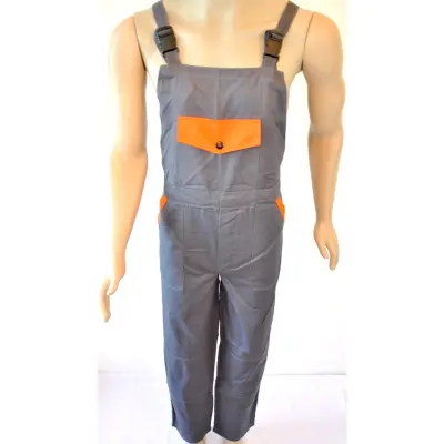 Pantalon cu Pieptar cu Insertii Color