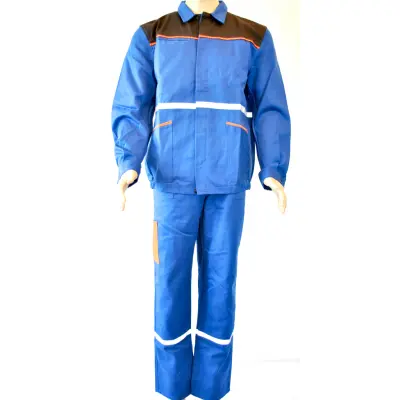 Costum salopeta clasica combinata cu benzi