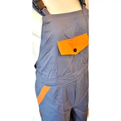 Pantalon cu Pieptar cu Insertii Color