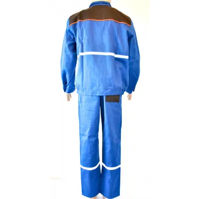Costum salopeta clasica combinata cu benzi