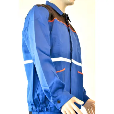 Costum salopeta clasica combinata cu benzi